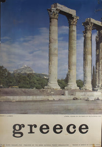 1960 Greece | Athens: Column of the Temple of the Olympian Zeus - Golden Age Posters