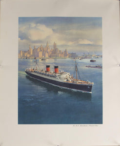 c. 1950s R.M.P. Maurelania | Cunard Line - Golden Age Posters