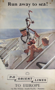 c. 1959 Run Away at Sea! | P&O Orient Lines to Europe - Golden Age Posters