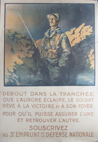 c. 1918 Debout Dans La Tranchee Que L'aurore Eclaire, Le Soldat Reve A La Victoire - Golden Age Posters