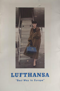 1960 Lufthansa "Best Way to Europe" - Golden Age Posters