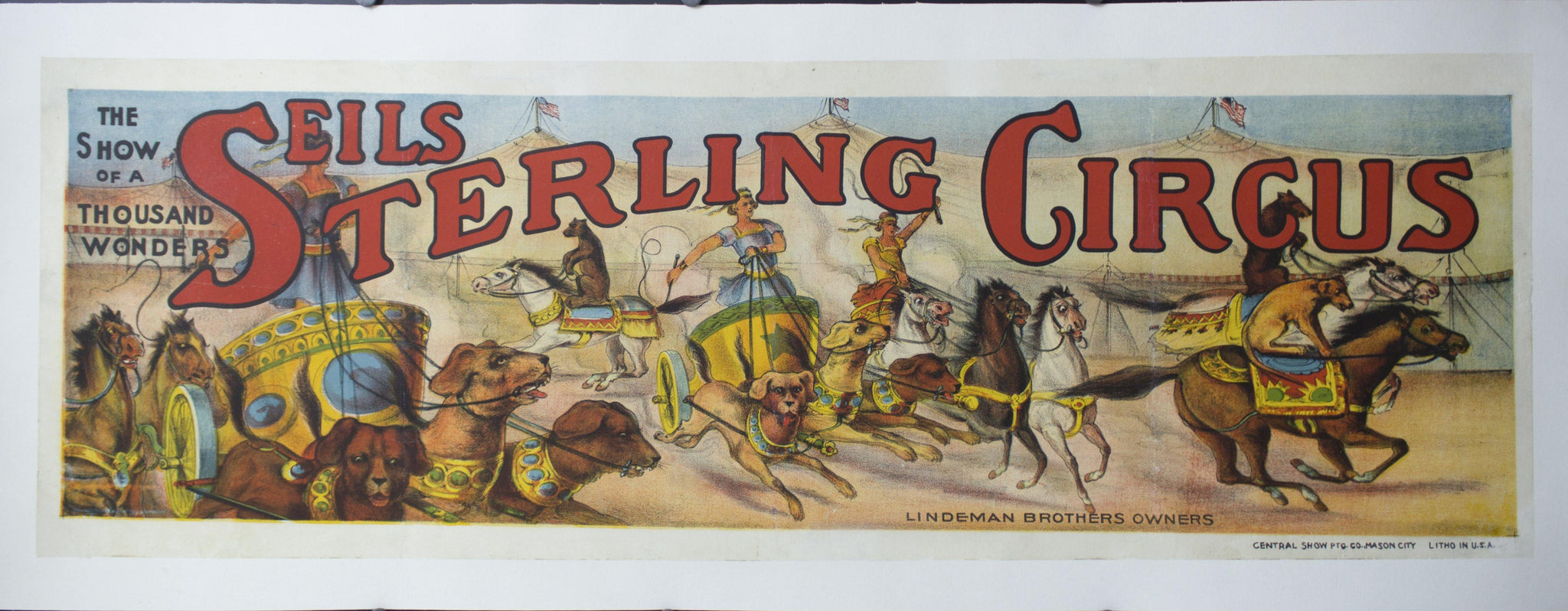 c. 1920 Seils Sterling Circus | The Show of a Thousand Wonders - Golden Age Posters