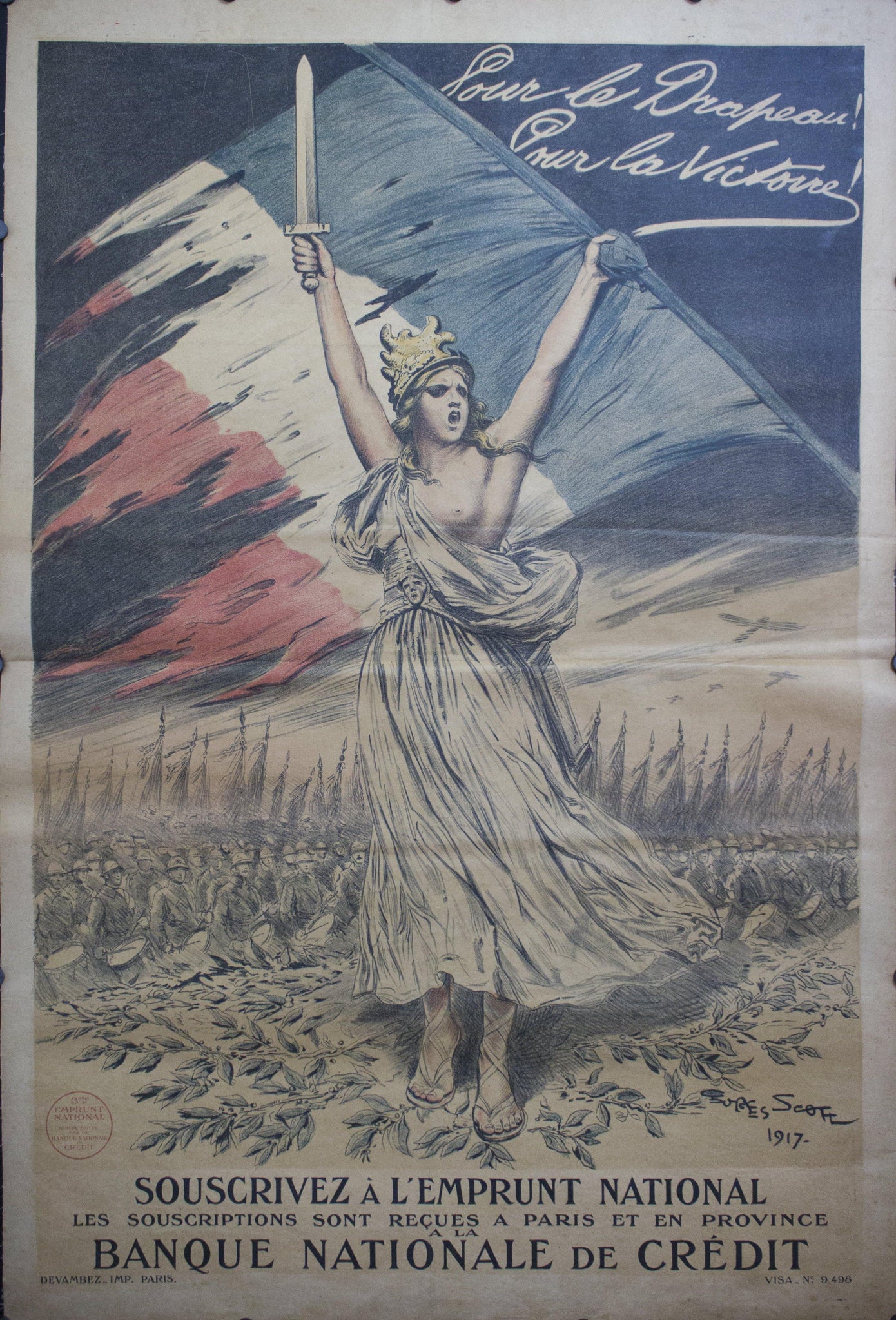 1917 Pour le Drapeau! Pour la Victoire! | Souscrivez A L'emprunt National - Golden Age Posters