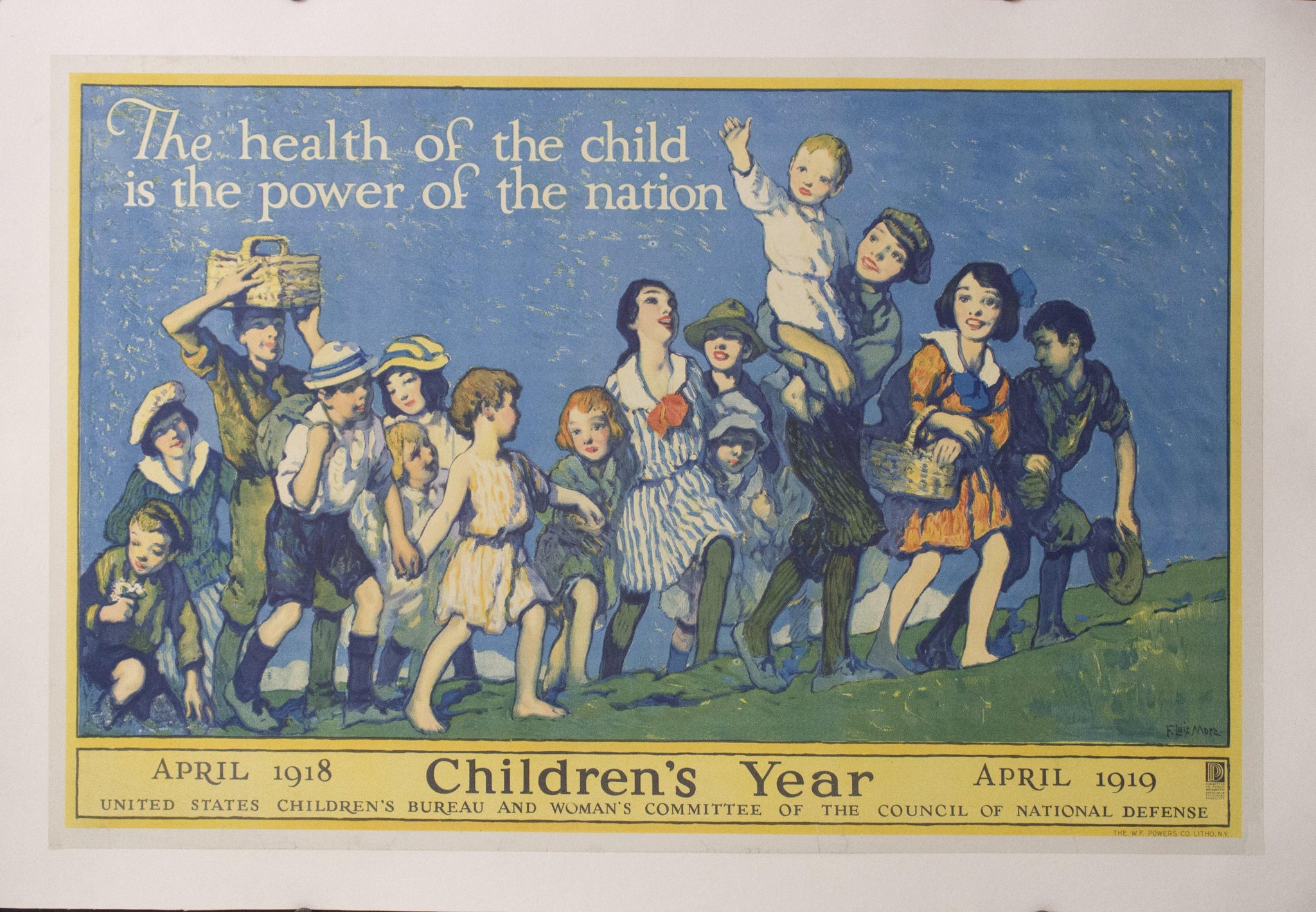 1918 The Health of the Child is the Power of the Nation | Children's Year - Golden Age Posters