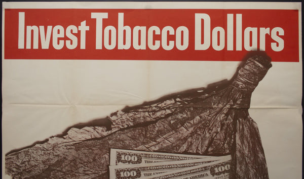 1944 Invest Tobacco Dollars in War Bonds! United States Treasury WWII - Golden Age Posters