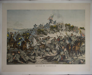 1891 Battle of Nashville Lithograph by Kurz & Allison - Golden Age Posters