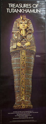 1976 Treasures of Tutankhamun Miniature Coffin Art Museum Gallery - Golden Age Posters