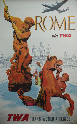 Rome via TWA Poster