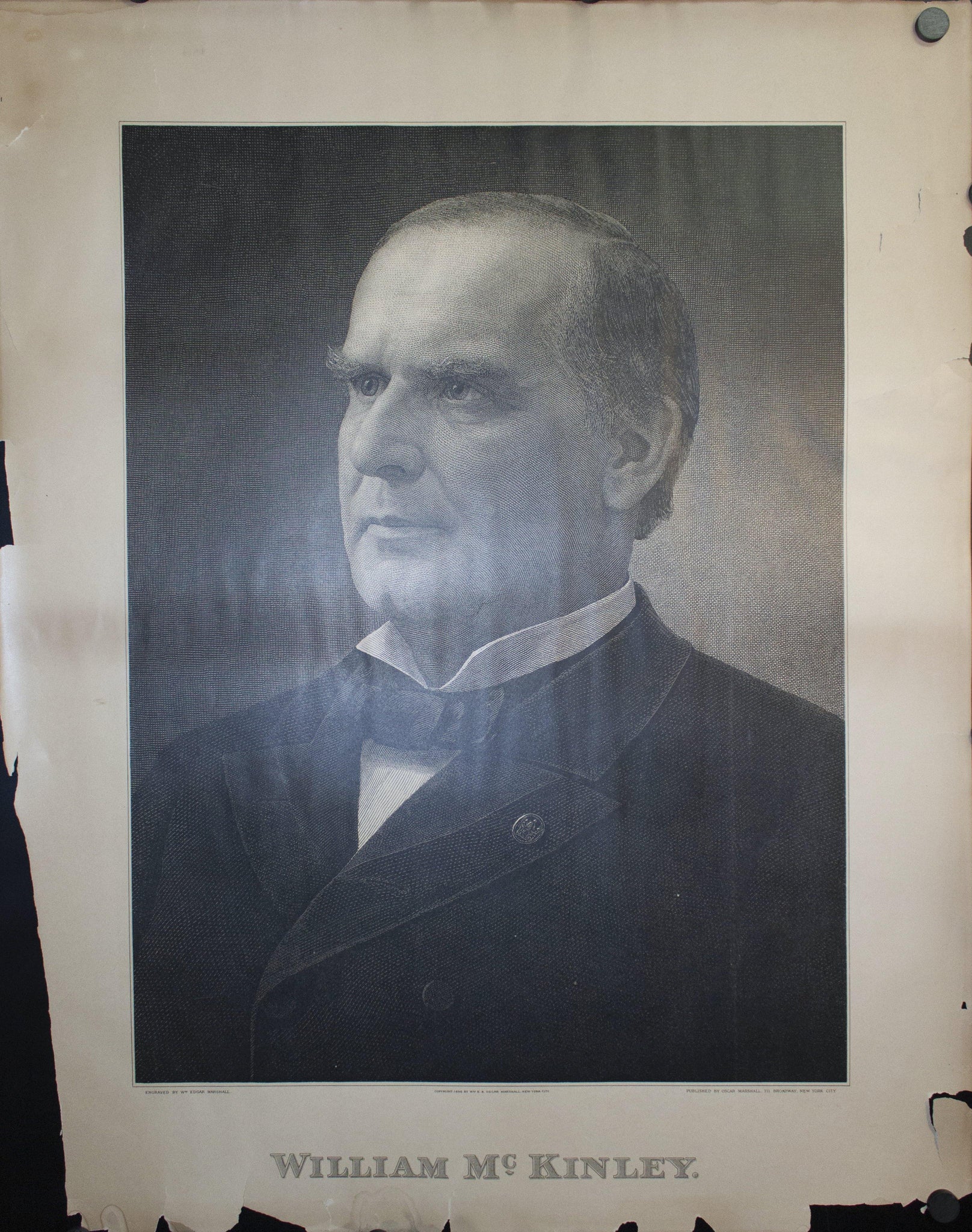 1896 William McKinley by William Edgar Marshall - Golden Age Posters