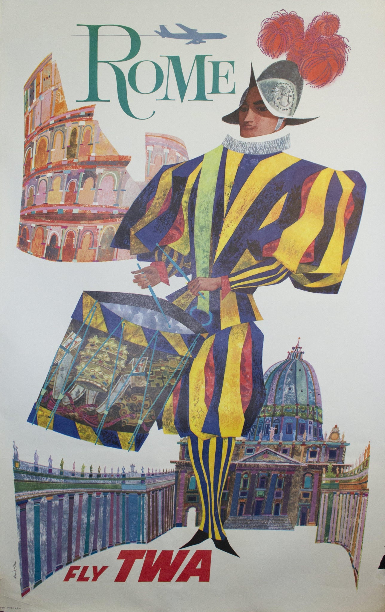 c. 1960s Rome | Fly TWA - Golden Age Posters