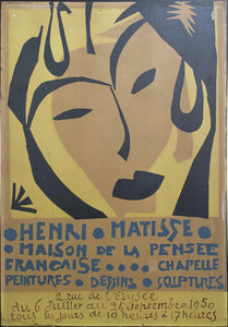 1950 Henri Matisse Maison de la Pensee Francaise…. Chapelle Peintures Dessins Sculptures - Golden Age Posters