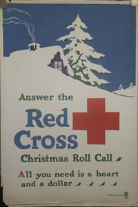 1918 Answer the Red Cross Christmas Roll Call by Ray Greenleaf - Golden Age Posters