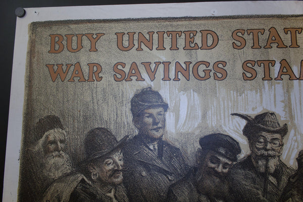 1917 Buy United States Government War Savings Stamps | Your Money Back From The United States - Golden Age Posters