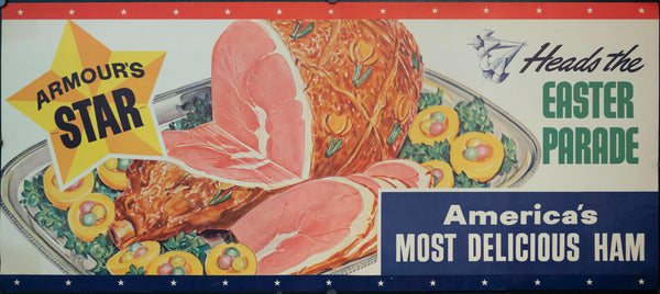 c. 1940s Armor Star's Most Delicious Ham Heads The Easter Parade - Golden Age Posters