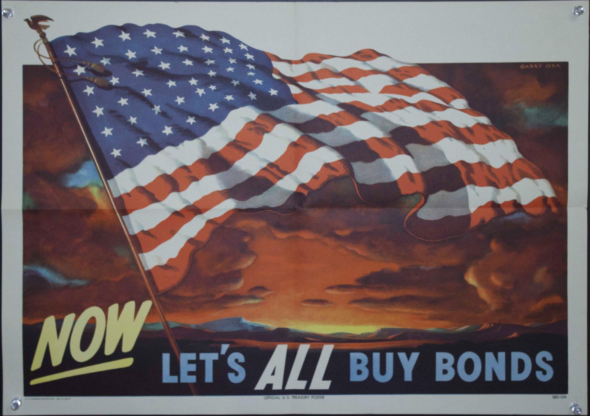 1950 Now Let's All Buy Bonds Garry Orr U.S. Treasury Department - Golden Age Posters