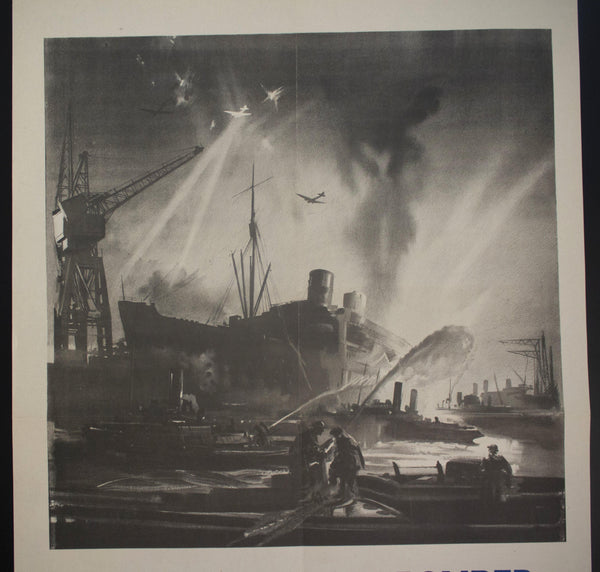 c. 1940 Ports Are Often Bombed When Convoys Are In Because Somebody Talked - Golden Age Posters