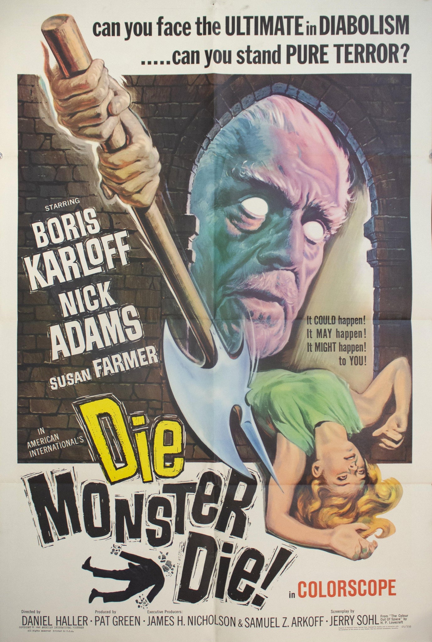 1965 Die Monster Die! - Golden Age Posters