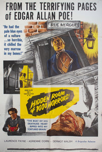 1962 Hidden Room Of 1000 Horrors Edgar Allen Poe One Sheet - Golden Age Posters