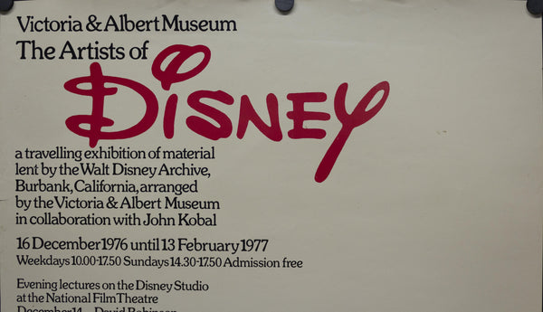 1976 The Artist of Walt Disney by the Victoria & Albert Museum - Golden Age Posters