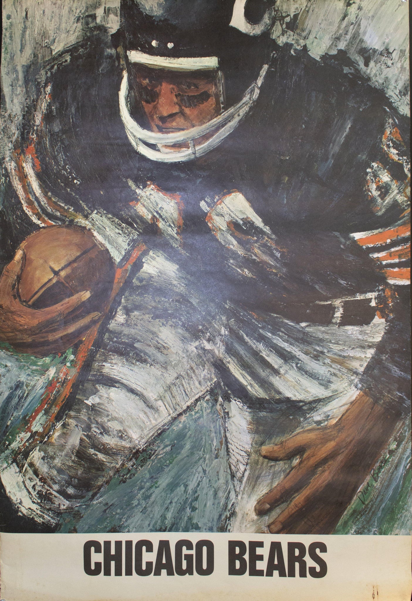 1966 NFL Chicago Bears by David Boss - Golden Age Posters
