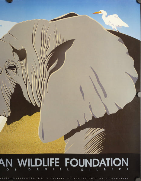 1988 Ambosell African Wildlife Foundation Art of Daniel Gilbert - Golden Age Posters