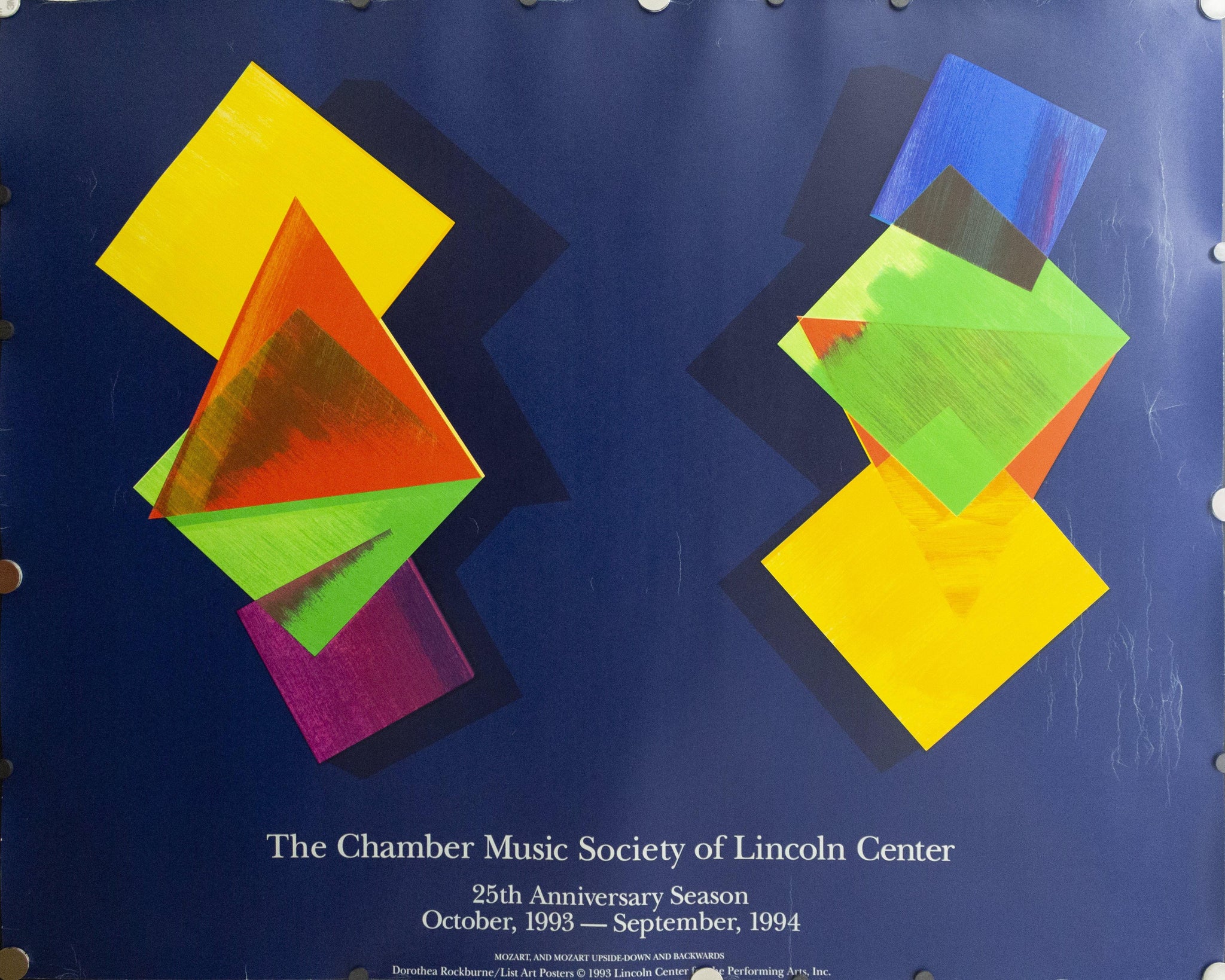 1993 The Chamber Music Society of Lincoln Center by Dorothea Rockburne - Golden Age Posters