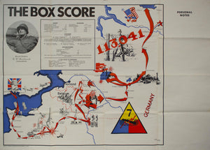 1945 The Box Score Battle of Germany by Lerman - Golden Age Posters