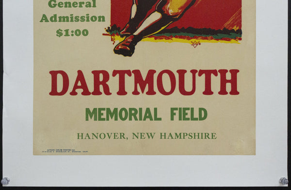 1924 Dartmouth vs Norwich College Football Game Poster National Championship Era - Golden Age Posters