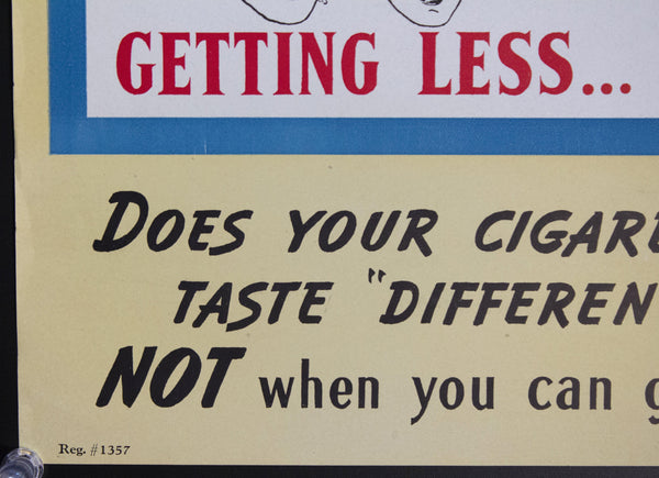 c. 1940s Raleigh Cigarettes Shortage - Golden Age Posters