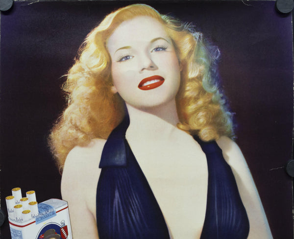 c. 1940s Raleigh Cigarettes Redhead Girl - Golden Age Posters