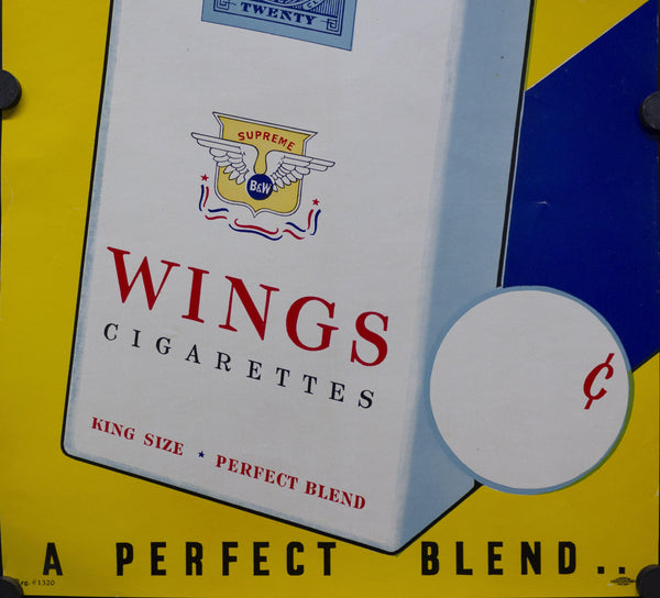 c. 1940s Wings Cigarettes A Perfect Blend - Golden Age Posters