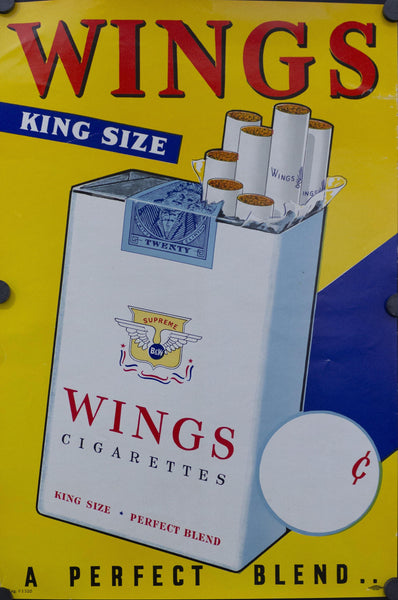 c. 1940s Wings Cigarettes A Perfect Blend - Golden Age Posters