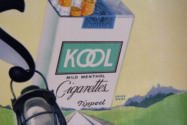 c. 1940s You're On The Right Track With Kools Cigarettes Penguin Railroad Engineer - Golden Age Posters