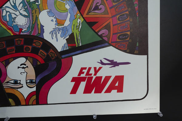 c. 1960s Las Vegas Fly TWA by David Klein - Golden Age Posters