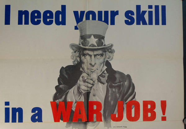 1943 I Need Your Skill In A War Job - Golden Age Posters