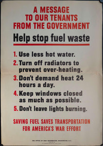 1942 Help Stop Fuel Waste - Golden Age Posters