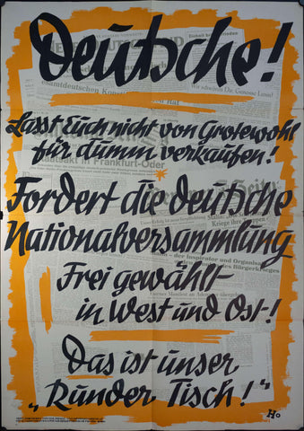 1951 Deutsche! Lasst Euch nicht von Grotewohl für dumm verkaufen! - Golden Age Posters