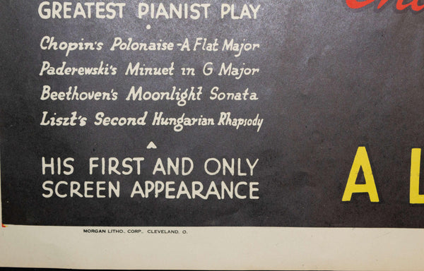 1937 Ignacy Jan Paderewski "Moonlight Sonata" - Golden Age Posters