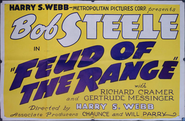 1939 Feud of the Range 3-Sheet Movie Poster - Golden Age Posters
