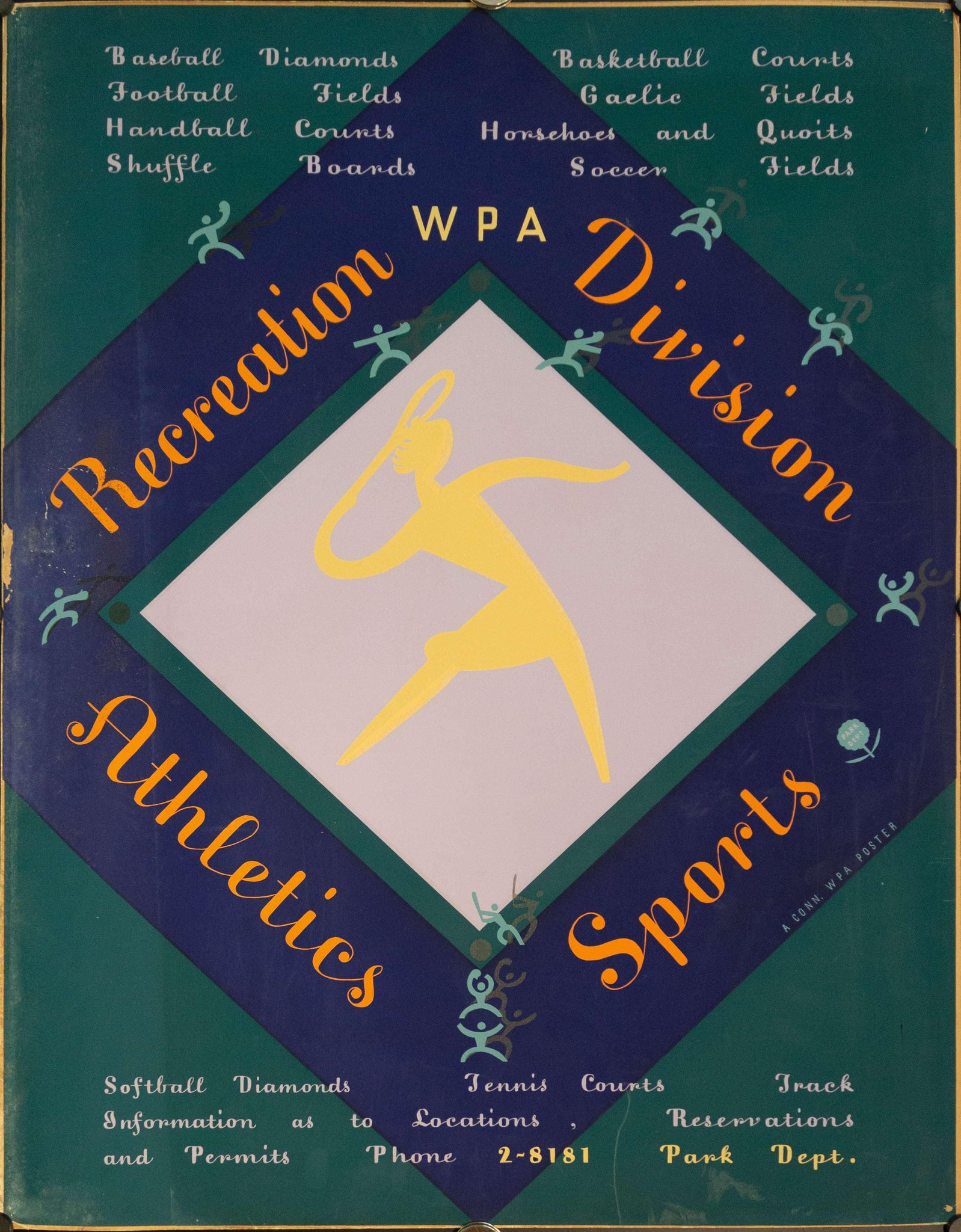 c. 1935 WPA Connecticut Recreation Division | Athletics & Sports - Golden Age Posters