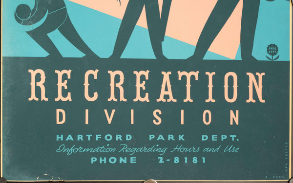 c. 1935 WPA Recreation Division | Hartford Park Dept. | Archery - Golden Age Posters