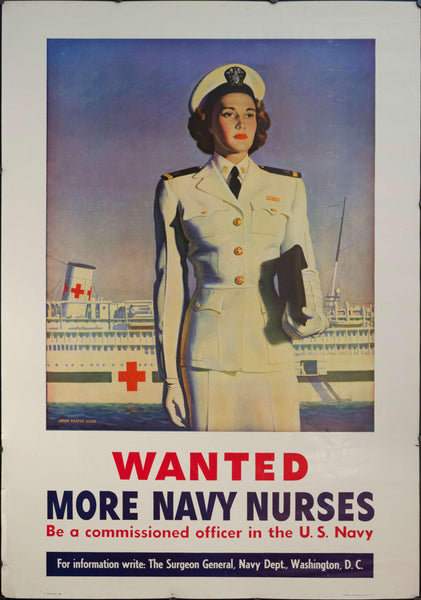 1945 Wanted | More Navy Nurses - Golden Age Posters