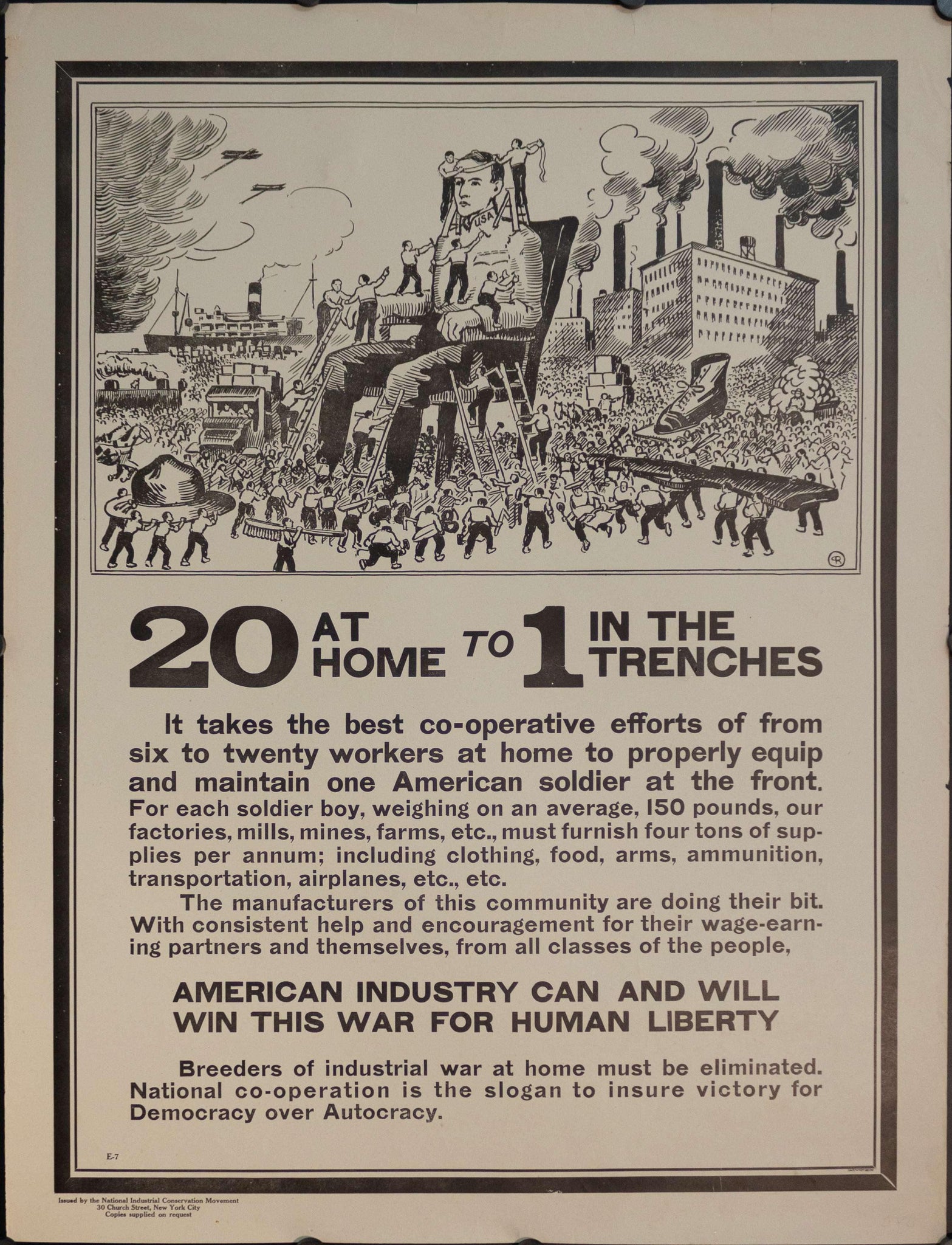 1917 20 At Home To 1 In The Trenches - Golden Age Posters