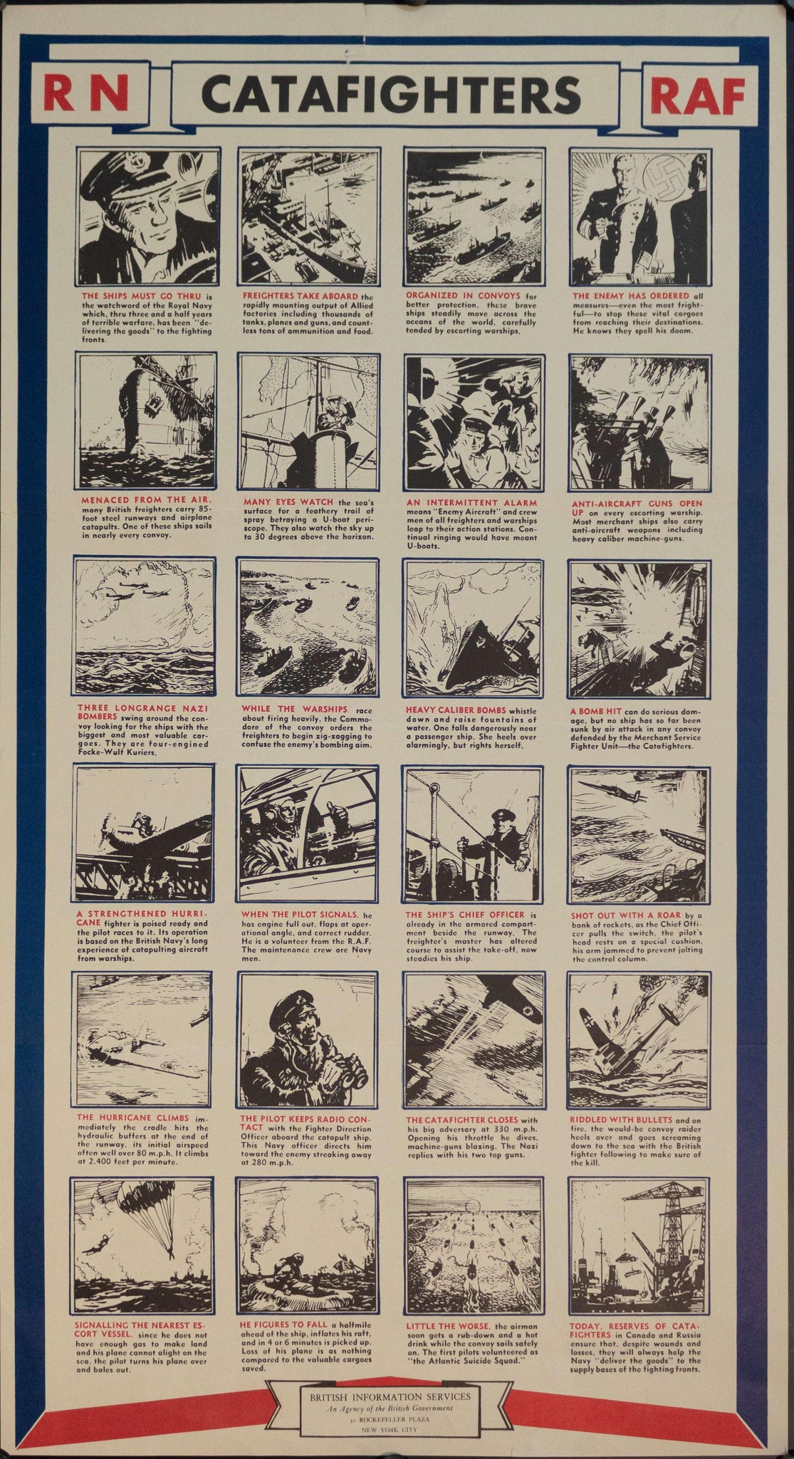 c. 1940s RN Catafighters RAF - Golden Age Posters