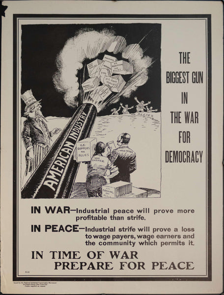 1917 The Biggest Gun For the War For Democracy - Golden Age Posters