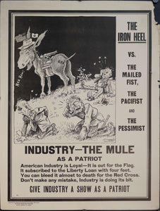 1917 The Iron Heel vs. The Mailed Fist, The Pacifist, and The Pessimist - Golden Age Posters