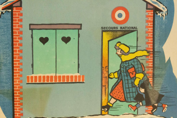 1943 Tranche Des Entres D'Accueil Chauffes Au Profit Du Secours National | Loterie Nationale - Golden Age Posters