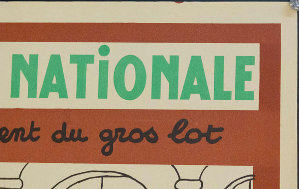 1956 Loterie Nationale | L'encaissement Du Gros Lot - Golden Age Posters