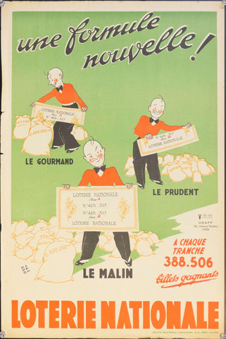 c. 1942 Loterie Nationale | Une Formule Nouvelle! - Golden Age Posters