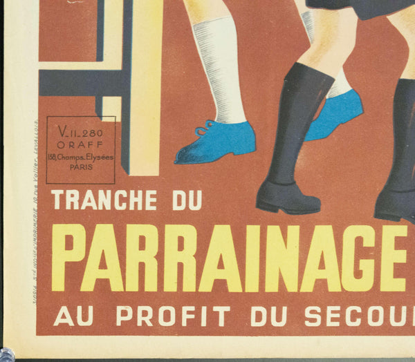 c. 1942 Tranche Du Parrainage Des Vieux Au Profit Du Secours National | Loterie Nationale - Golden Age Posters